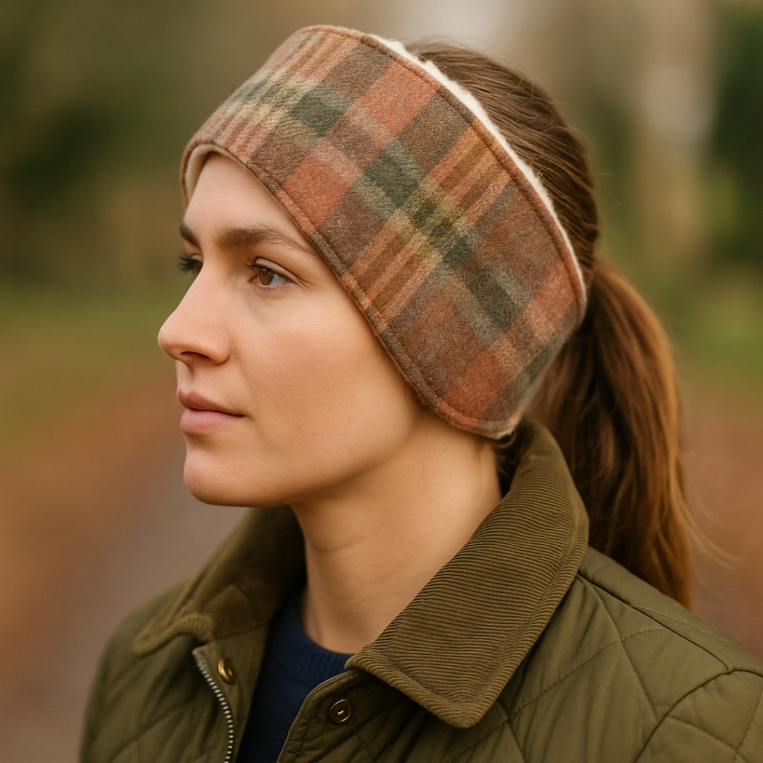 THICK HEADBAND IN WHITE TWEED 174106