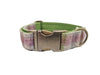 Abraham Moon Bibury Heather Check Luxury Dog Collar