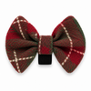 Christmas Green Check Amor Tweed Dog Bow Tie