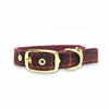 Balmoral Claret Check - Buckle Fastening Luxury Abraham Moon Tweed Dog Collar