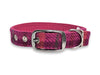Cerise Check - Buckle Fastening Luxury Harris Tweed Dog Collar