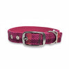 Cerise Check - Buckle Fastening Luxury Harris Tweed Dog Collar