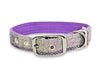 Lavender Block Check - Buckle Fastening Luxury Harris Tweed Dog Collar