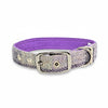 Lavendel Block Check - Schnallenverschluss Luxury Harris Tweed Hundehalsband