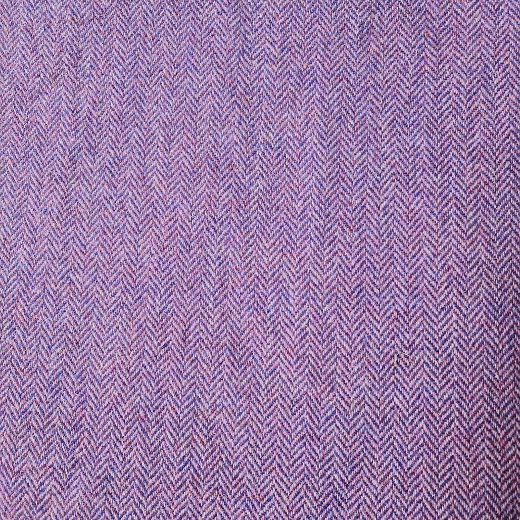 Lilac & Blue Herringbone - Martingale / Half Choke Luxury Dog Collar