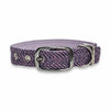Lilac & Blue Herringbone - Buckle Fastening Luxury Harris Tweed Dog Collar