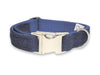 Midnight Blue Herringbone Luxury Harris Tweed Dog Collar