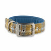 Mustard & Blue Check - Buckle Fastening Luxury Harris Tweed Dog Collar