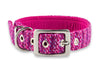 Pink Koana - Buckle Fastening Luxury Harris Tweed Dog Collar