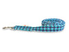 Teal, Lilac & Black Check Luxury Harris Tweed Dog Lead