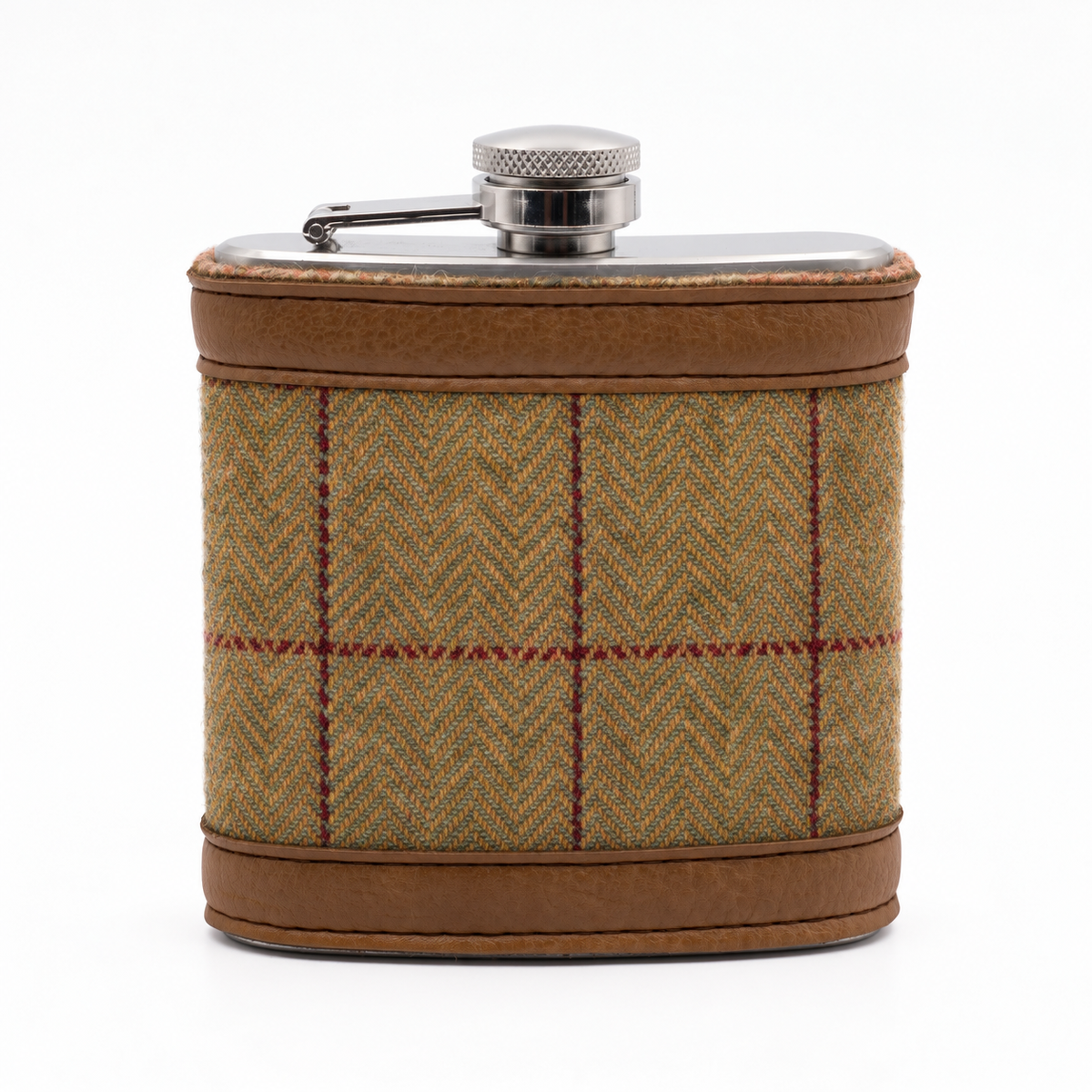 yorkshire tweed hip flask