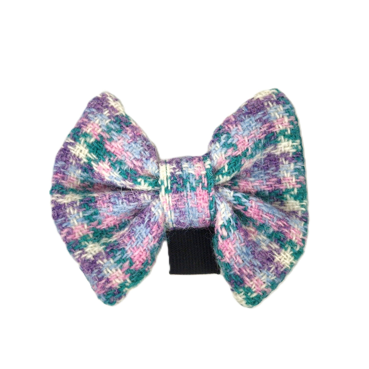 Wisteria Houndstooth Luxury Tweed Dog Bow Tie