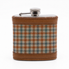 Abraham Moon Bibury Eau De Nil Wool Hip Flask Gift Set