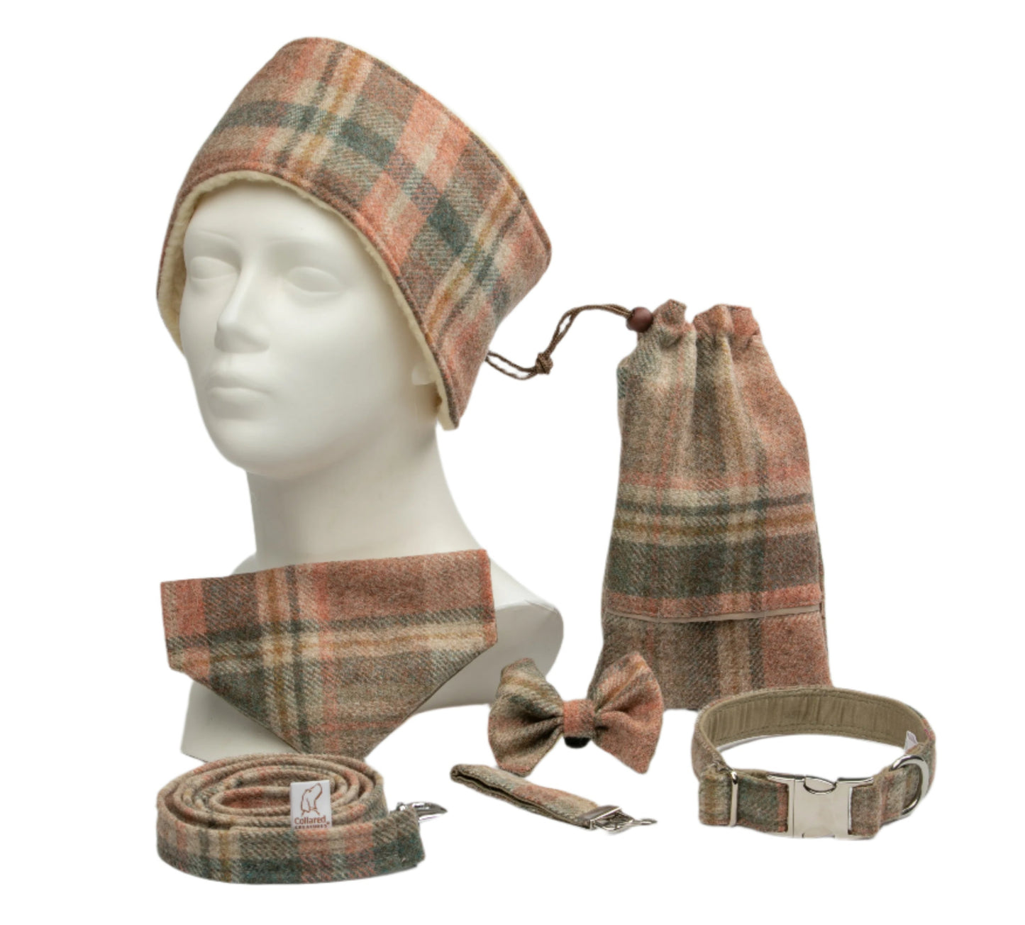 Collared Creatures Glen Coe Terracotta - Abraham Moon Luxury Dog accessories