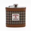 Autumn Houndstooth Harris Tweed Hip Flask Gift Set