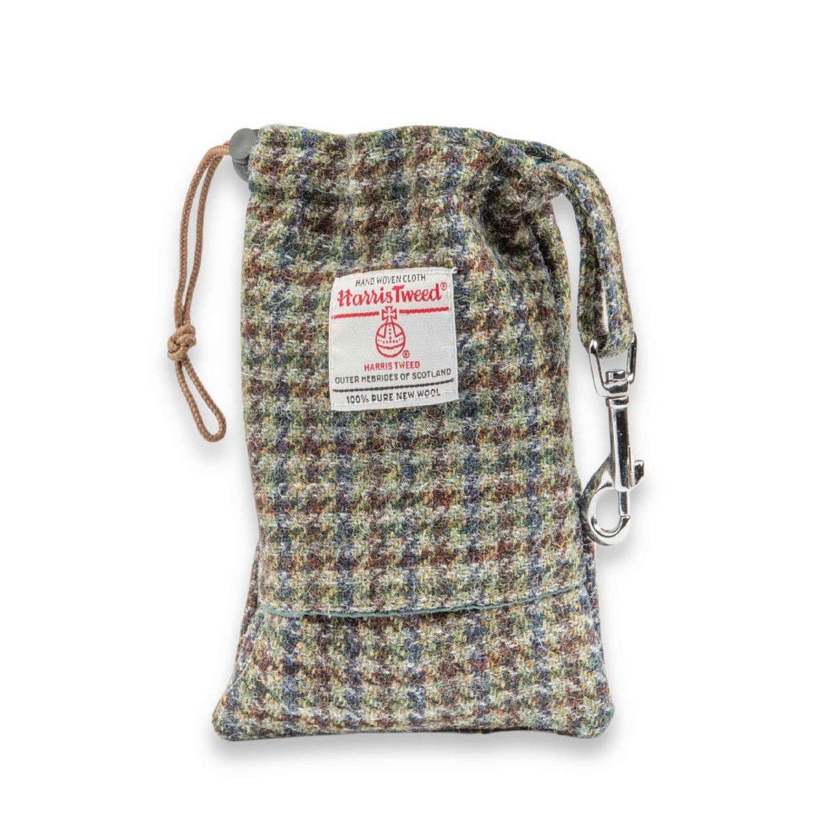 Autumn houndstooth Harris Tweed Hundeleckerli-Tasche mit integriertem Poo Bag Halter