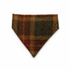 Herbstliche Check Luxus Harris Tweed Hund Bandana