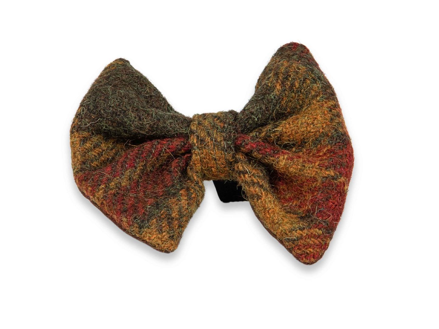 Autumnal Check Harris Tweed dog bow tie – handmade for stylish seasonal walks and special occasions