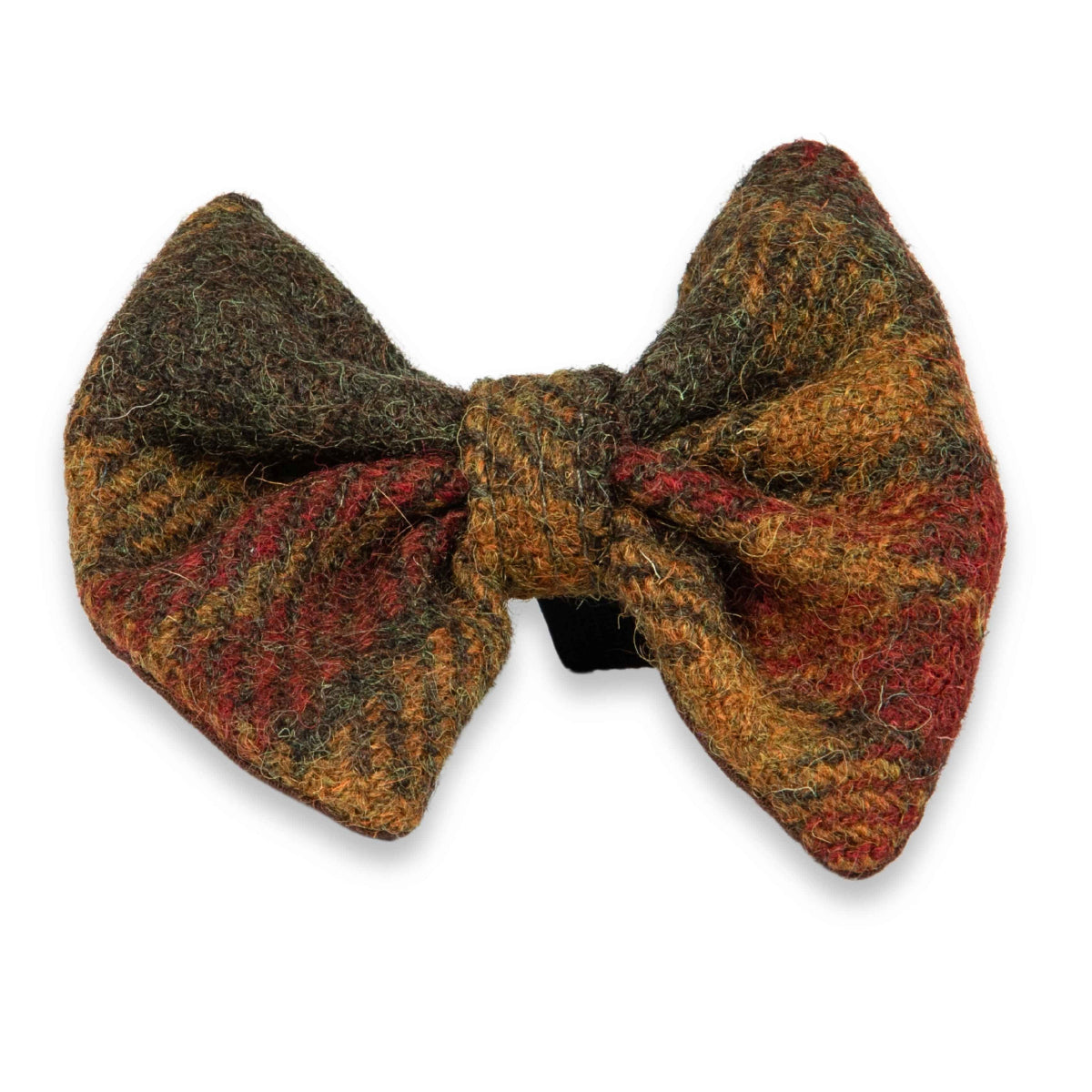 Herbstlich karierte Harris Tweed Hundefliege - handgefertigt für stilvolle Spaziergänge und besondere Anlässe