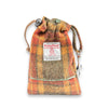 Autumnal Check Harris Tweed Treat Bag mit integriertem Poop Bag Dispenser