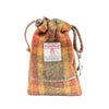 Autumnal Check Harris Tweed Treat Bag mit integriertem Poop Bag Dispenser