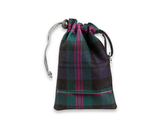 Baird Modern Tartan dog treat bag with poop bag dispenser