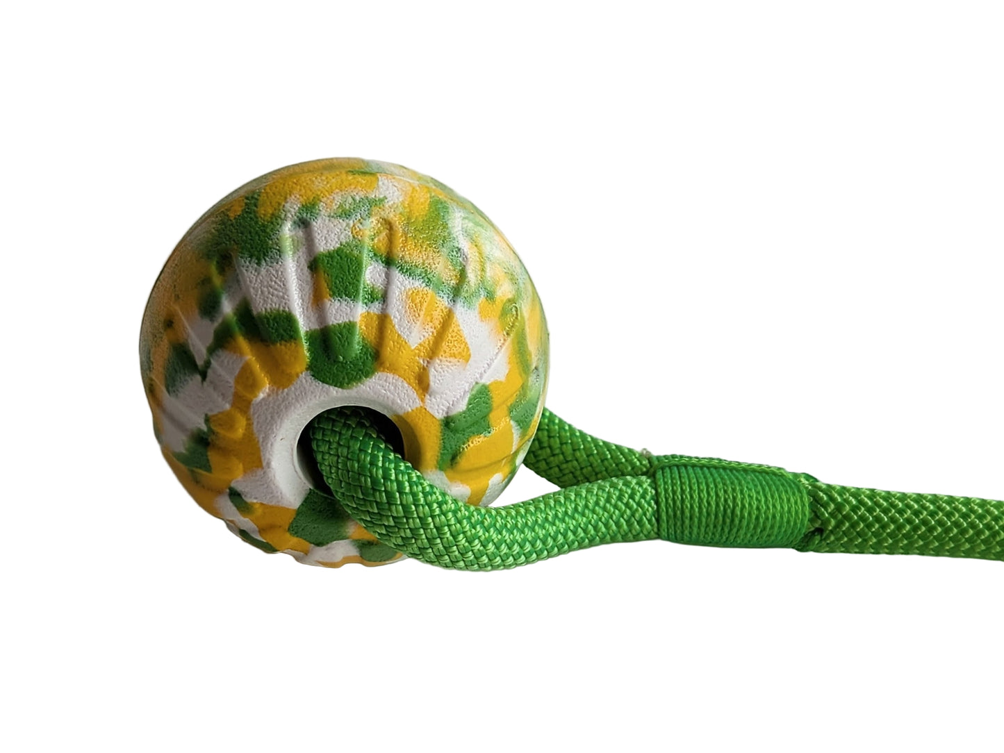 Green and Yellow Floating Tug Toy with Rope Handle – The Ultimate Tug & Fetch Toy for Dogs That Love to Play!