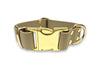 Beige Waterproof Biothane Metal Clasp Dog Collar