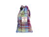 Burgundy & Blue Check Harris Tweed Treat Bag With Built-In Poop Bag Dispenser