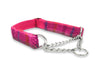 Cerise Check - Martingale / Half Choke Luxury Dog Collar