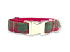 Christmas Check Harris Tweed Dog Collar