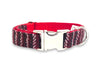 Christmas Multi Check Harris Tweed Dog Collar