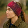 Deep Fuchsia Check Ladies Harris Tweed Headband
