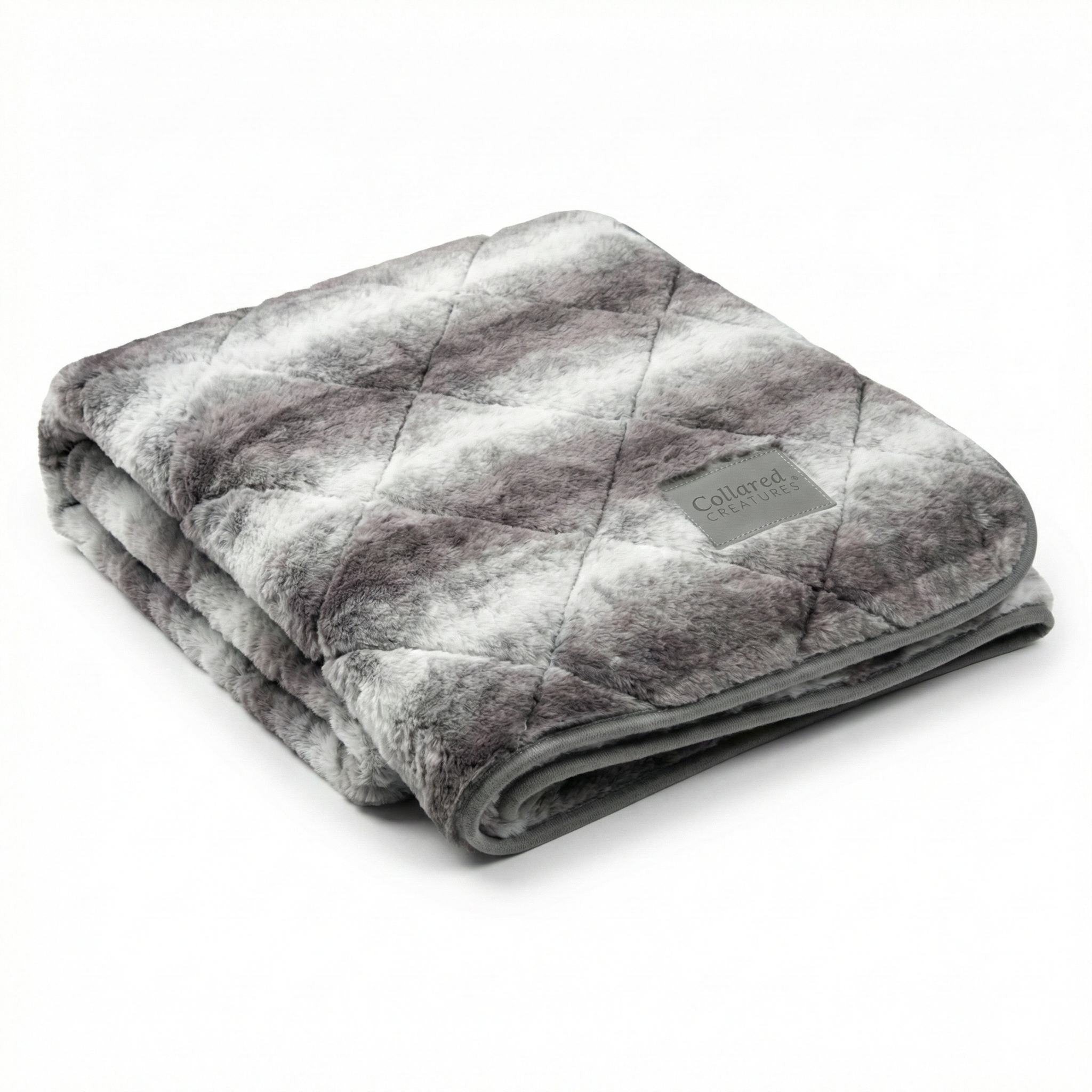 Luxury Grey Faux Fur Dog Blanket | Stylish Sofa Throw for Pets