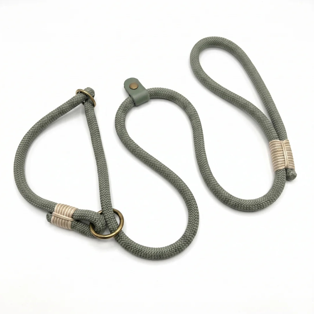**New** Country Green Handmade Rope Slip or Clip Lead