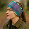 Teal & Lilac check Damen Harris Tweed Stirnband