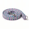 Luxuriöse Harris-Tweed-Hundeleine mit Glyzinien-Hahnentrittmuster