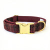 Abraham Moon Balmoral Claret Luxury Dog Collar