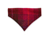 Deep Fuchsia Check Luxury Harris Tweed Dog Bandana