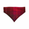 Deep Fuchsia Check Luxury Harris Tweed Dog Bandana