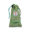 Green Herringbone Harris Tweed Treat Bag With Built-In Poop Bag Dispenser