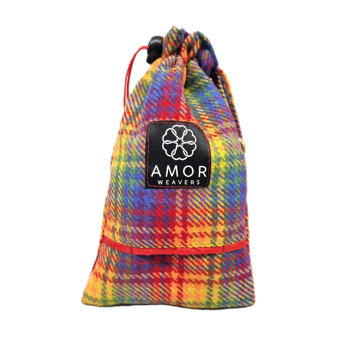Heritage Rainbow Lambswool Tweed Treat Bag With Built-In Poop Bag Dispenser