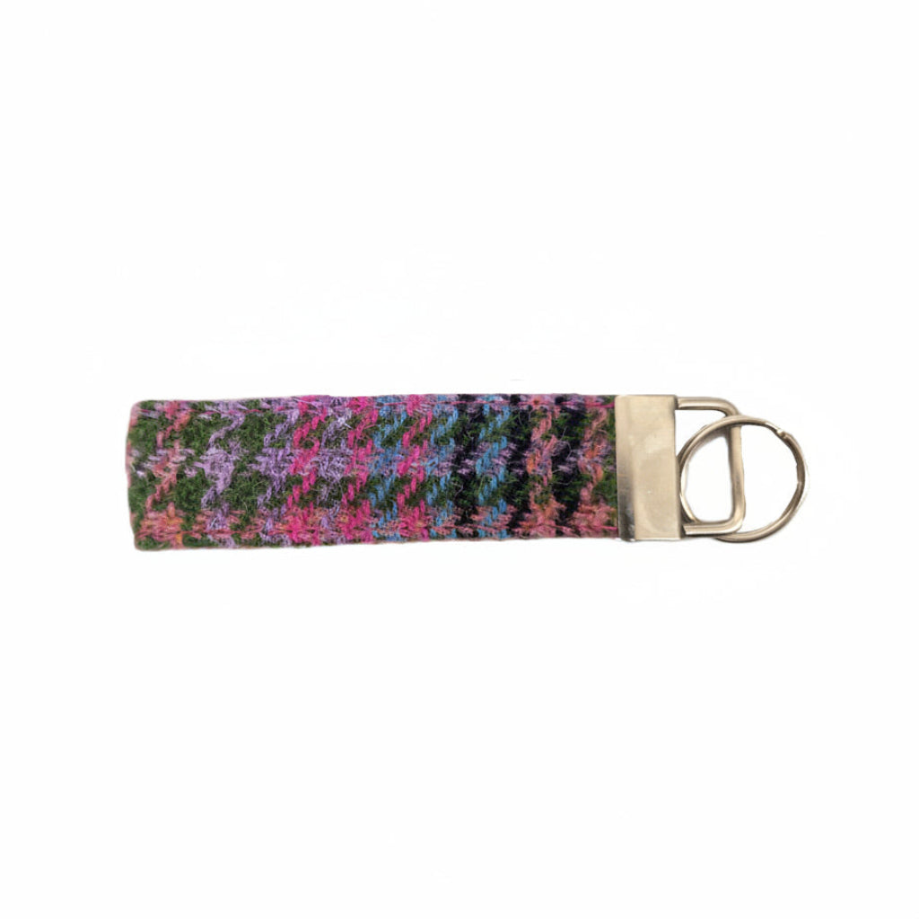 Kaleidoscope Houndstooth Luxury Tweed Keyring | Key Fob /collared creatures