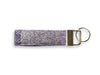 Lavender Block Check Luxury Harris Tweed Keyring | Key Fob