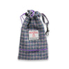 Lila & Blau kleine Check Harris Tweed Treat Bag mit integriertem Poop Bag Dispenser