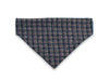 Lilac & Blue small Check Luxury Harris Tweed Dog Bandana