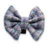 Lilac & Blue small Check Luxury Harris Tweed Dog Bow Tie