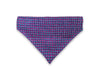 Magenta, Violet & Teal Houndstooth Luxury Harris Tweed Dog Bandana