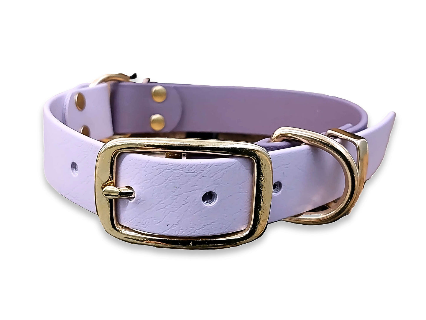 Adjustable Biothane dog collar in Mauve & Pastel Pink Multicolour – waterproof and easy to clean – by Collared Creatures