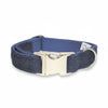 Midnight Blue Herringbone Luxury Harris Tweed Dog Collar
